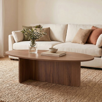 Oris - Table basse organique en bois 120x65cm