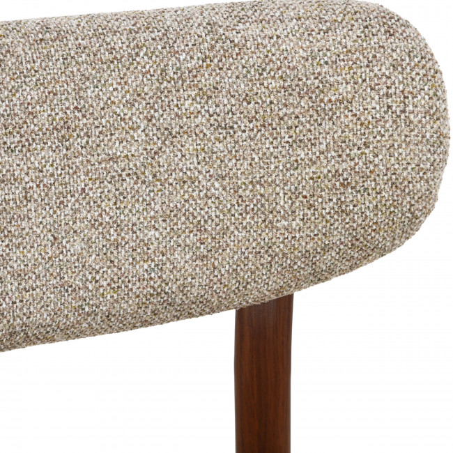 Lunara - Lot de 2 chaises de bar en tissu piètement effet foncé bois H65cm