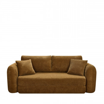 Lou - Canapé convertible compressé 3 places en tissu