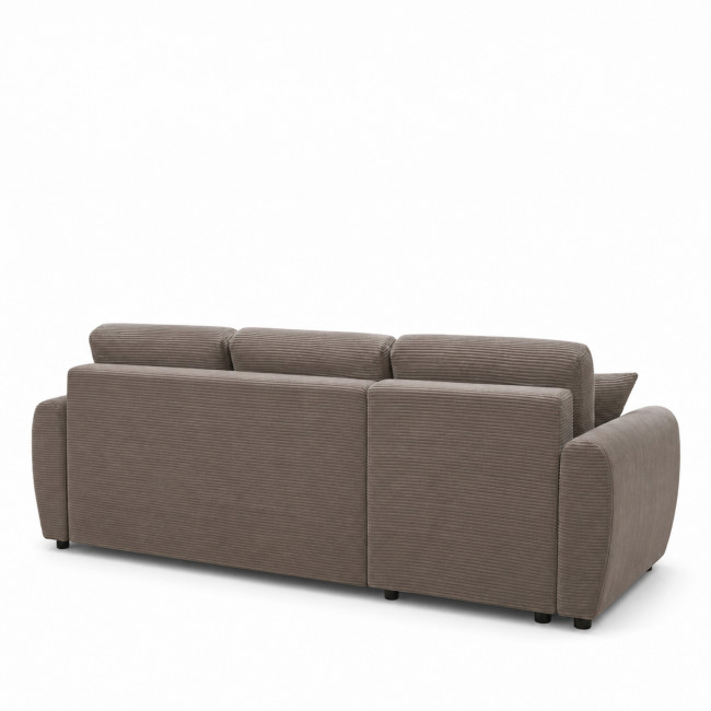 Jul - Canapé d'angle convertible réversible 4 places en velours côtelé