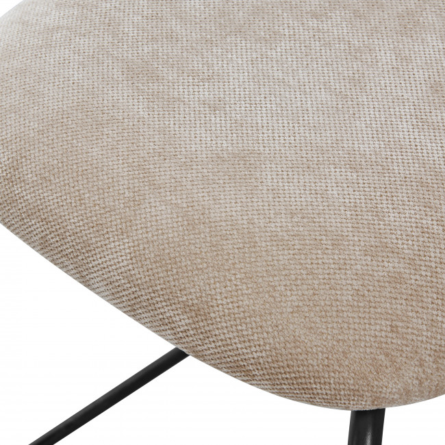Jess - Lot de 2 chaises de bar bois clair tissu et métal H65cm