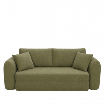 Lou - Canapé convertible compressé 3 places en tissu