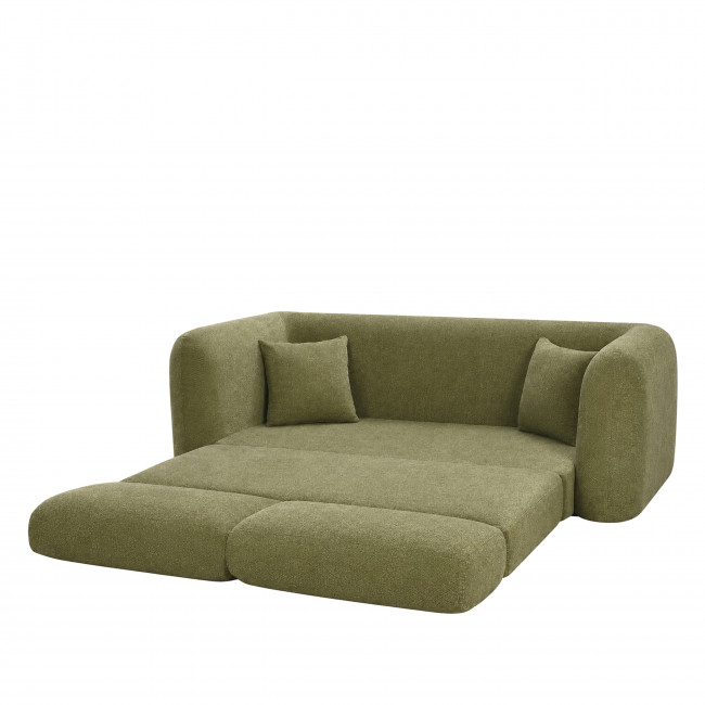 Lou - Canapé convertible compressé 3 places en tissu