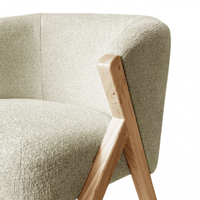Malou - Fauteuil en tissu et bois