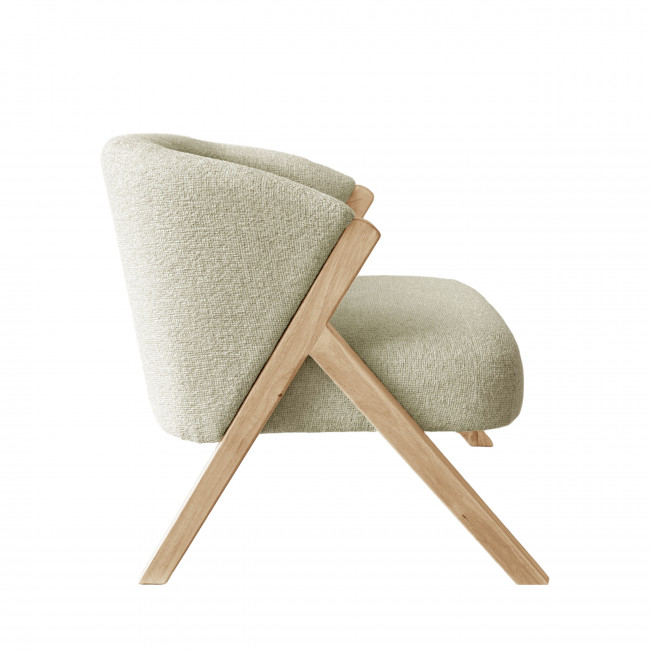 Malou - Fauteuil en tissu et bois