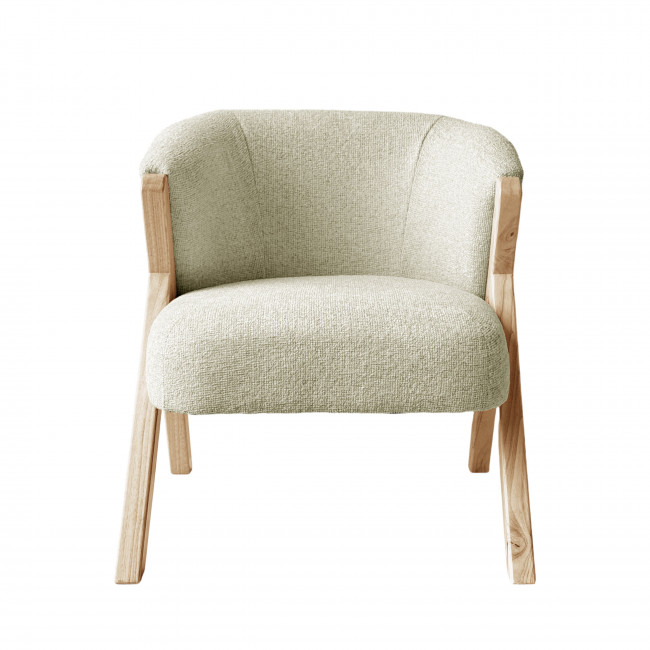 Malou - Fauteuil en tissu et bois