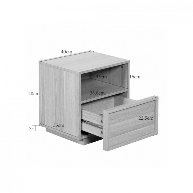 Joy - Table de chevet 1 tiroir en bois