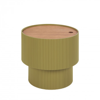 Sand - Table d'appoint avec rangement en bois ø38,5cm