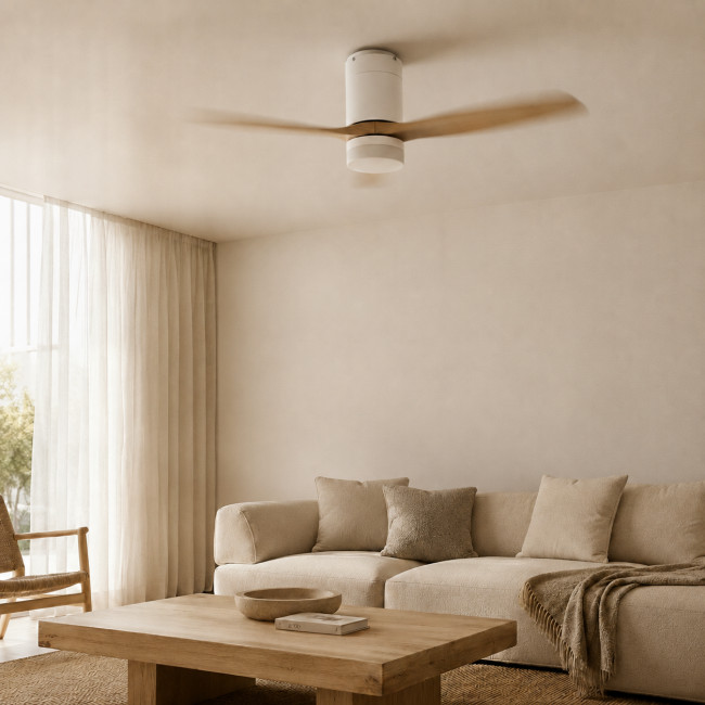 Halo - Ventilateur de plafond silencieux avec éclairage LED intégré