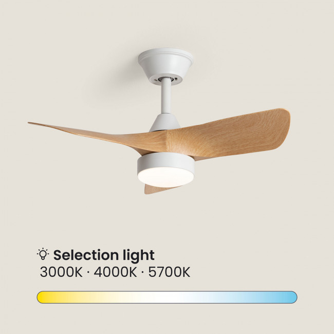 Erol - Ventilateur de plafond silencieux avec éclairage LED intégré