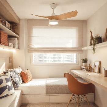 Erol - Ventilateur de plafond silencieux avec éclairage LED intégré
