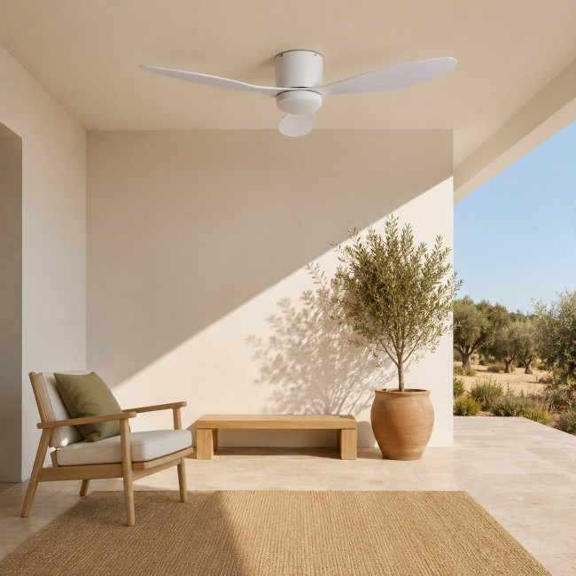 Pulse - Ventilateur de plafond silencieux LED intérieur/extérieur
