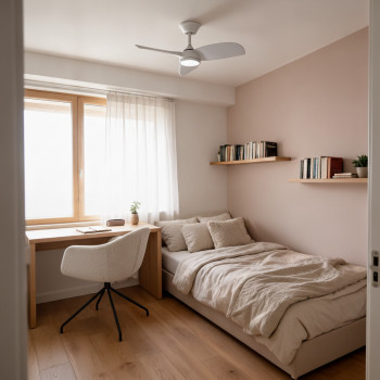 Breez - Ventilateur de plafond silencieux avec éclairage LED intégré