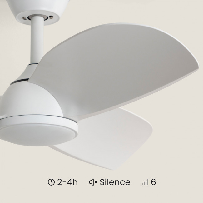 Breez - Ventilateur de plafond silencieux avec éclairage LED intégré