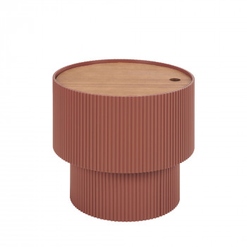 Sand - Table d'appoint avec rangement en bois ø38,5cm