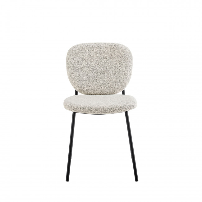 Dalby - Lot de 2 chaises en tissu et métal 