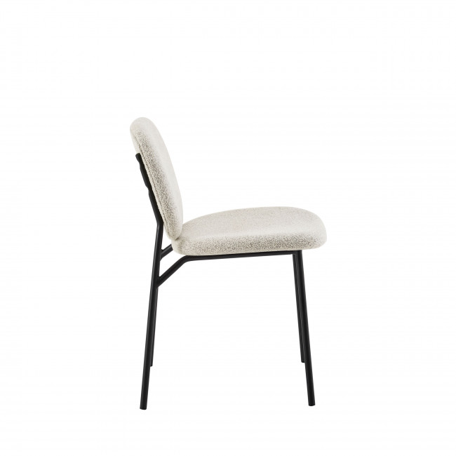 Dalby - Lot de 2 chaises en tissu et métal 