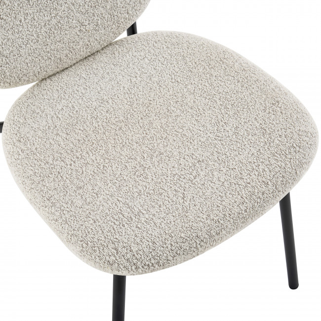 Dalby - Lot de 2 chaises en tissu et métal 