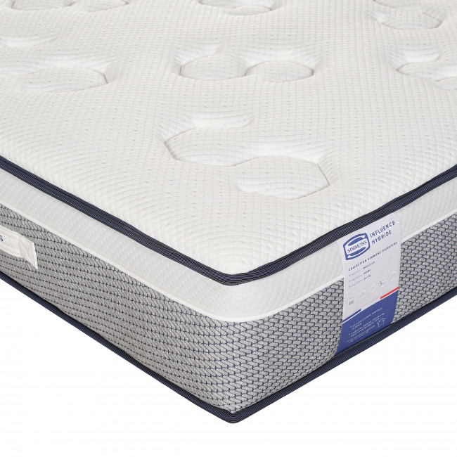 Influence- Hybride - Matelas 100% ressorts et latex, accueil enveloppant