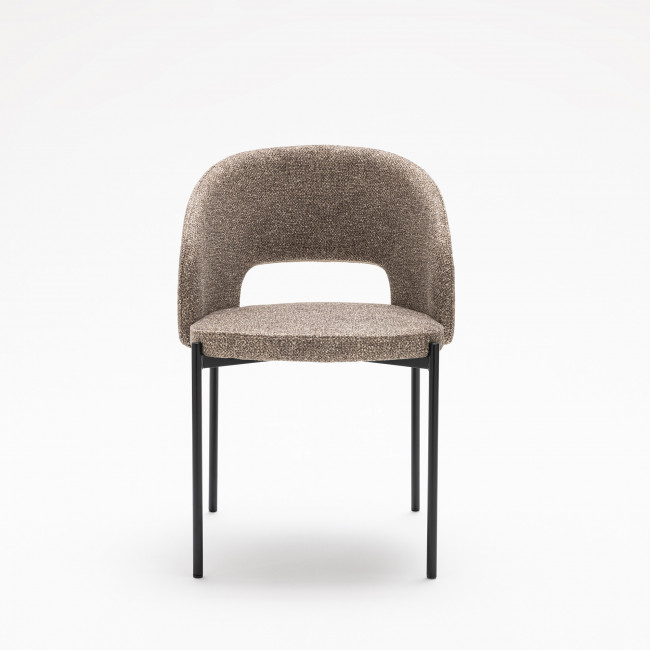 Soren - Lot de 2 chaises en tissu et métal