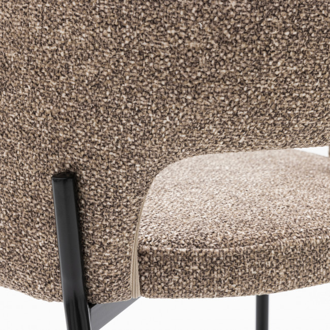 Soren - Lot de 2 chaises en tissu et métal