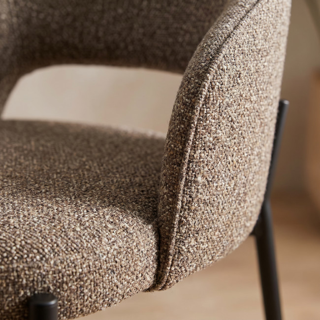 Soren - Lot de 2 chaises en tissu et métal