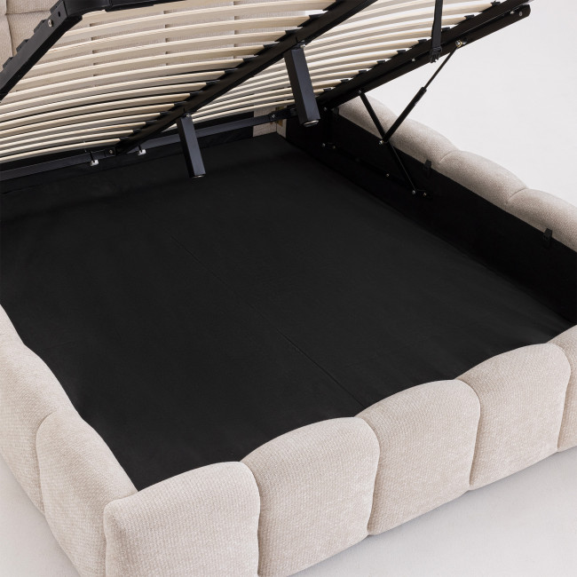 Romy - Lit coffre en tissu 160x200cm