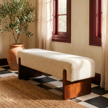 Sally - Banc en tissu et bois