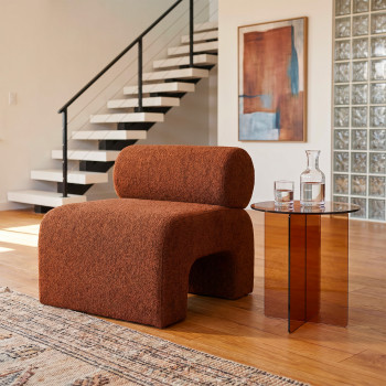 Mour - Fauteuil en tissu bouclette