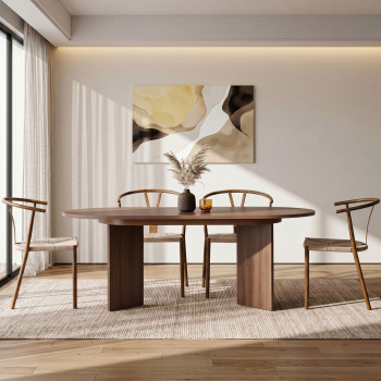 Sam - Table à manger extensible 6 à 8 personnes en bois 160-200x75cm