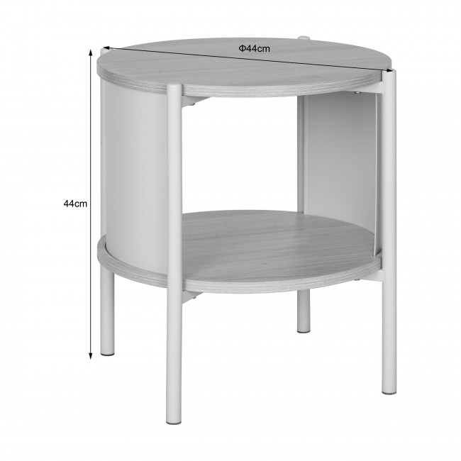 Paco - Table de chevet en bois et métal