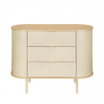 Will - Commode 3 tiroirs en bois et métal