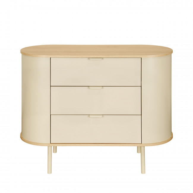Will - Commode 3 tiroirs en bois et métal
