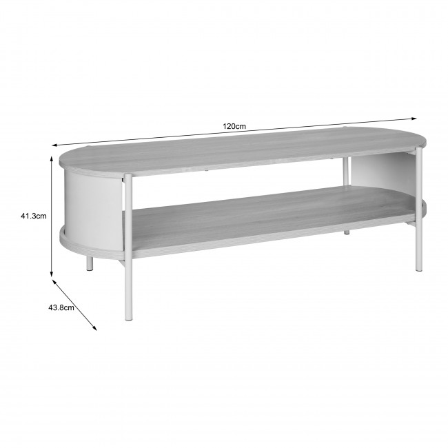 Paco - Meuble TV en bois et métal L120cm