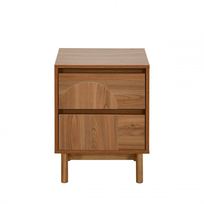 Abby - Table de chevet 2 tiroirs en bois