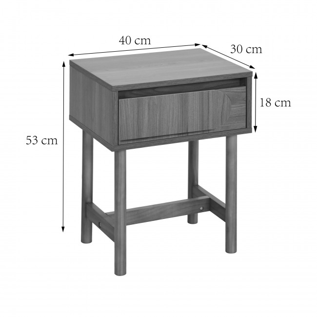 Abby - Table de chevet 1 tiroir en bois