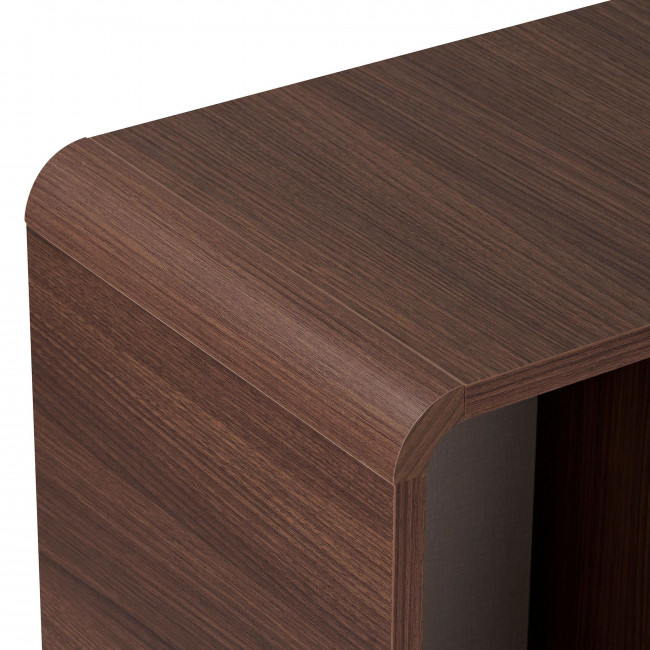 Dima - Buffet haut 1 porte aux bords arrondis en bois H110cm