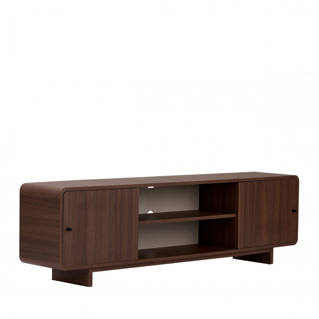 Dima - Meuble tv 2 portes aux bords arrondis en bois L180cm