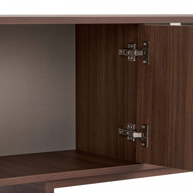 Dima - Meuble tv 2 portes aux bords arrondis en bois L180cm