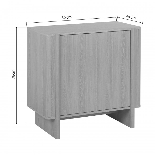 Oli - Buffet 2 portes en bois L80cm