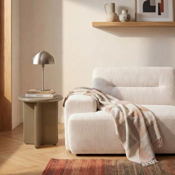 Paloma - Table d'appoint ronde en bois laqué ø50cm