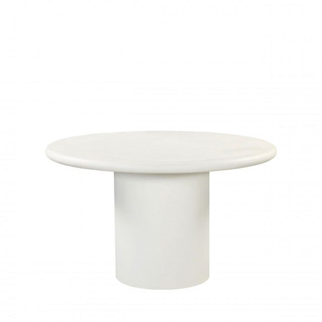 Pietra - Table à manger 4 personnes ronde en fibre de ciment 