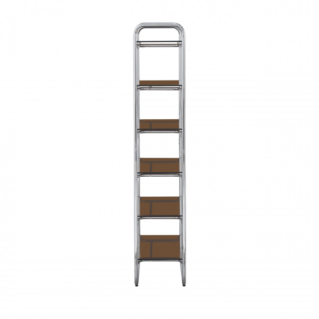 Delio - Etagère en verre et pieds chrome H163cm