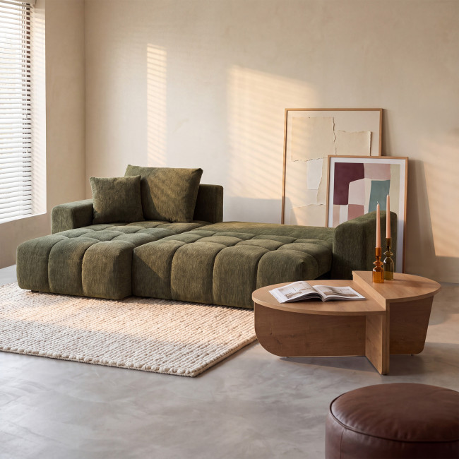 Giovano - Canapé d'angle réversible convertible 4 places en tissu