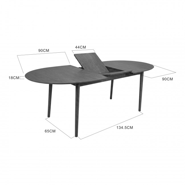 Essentia - Table à manger extensible en bois 6 à 10 personnes 180-220cm 