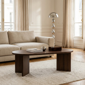Calian - Table basse ovale en bois