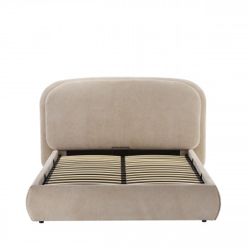 Claudie - Lit coffre en tissu 140x190cm