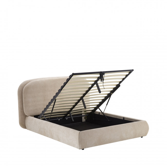 Claudie - Lit coffre en tissu 140x190cm