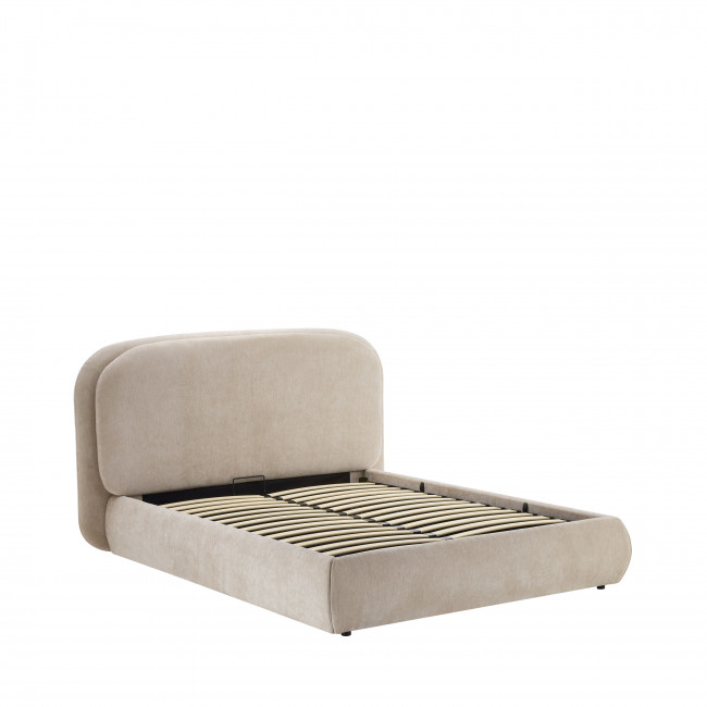 Claudie - Lit coffre en tissu 140x190cm