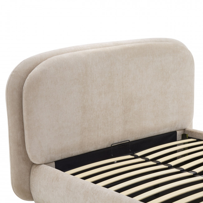 Claudie - Lit coffre en tissu 140x190cm